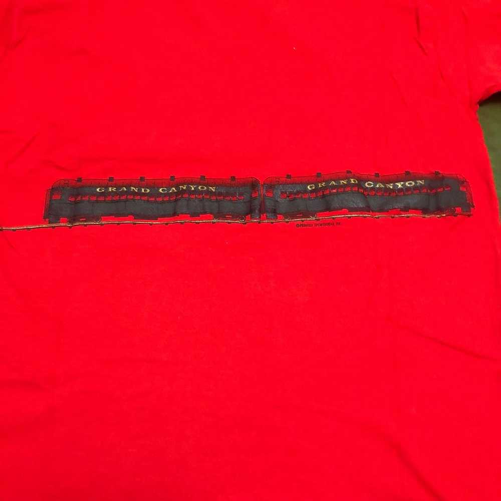 Vintage Grand Canyon Railroad Shirt NOS 1990s Red… - image 9