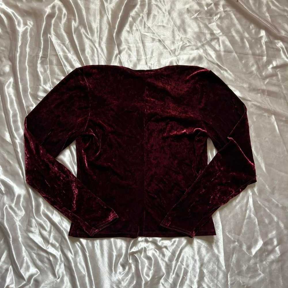 Hanky Panky vintage velvet beaded top - image 3