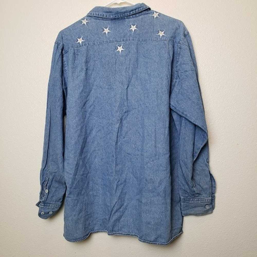 Vintage The Quacker Factory Chambray Denim Silver… - image 4