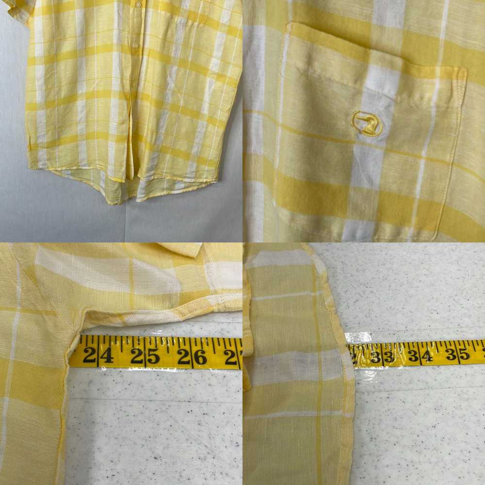 Vintage Duck Head Mens Yellow Plaid Short Sleeves… - image 4