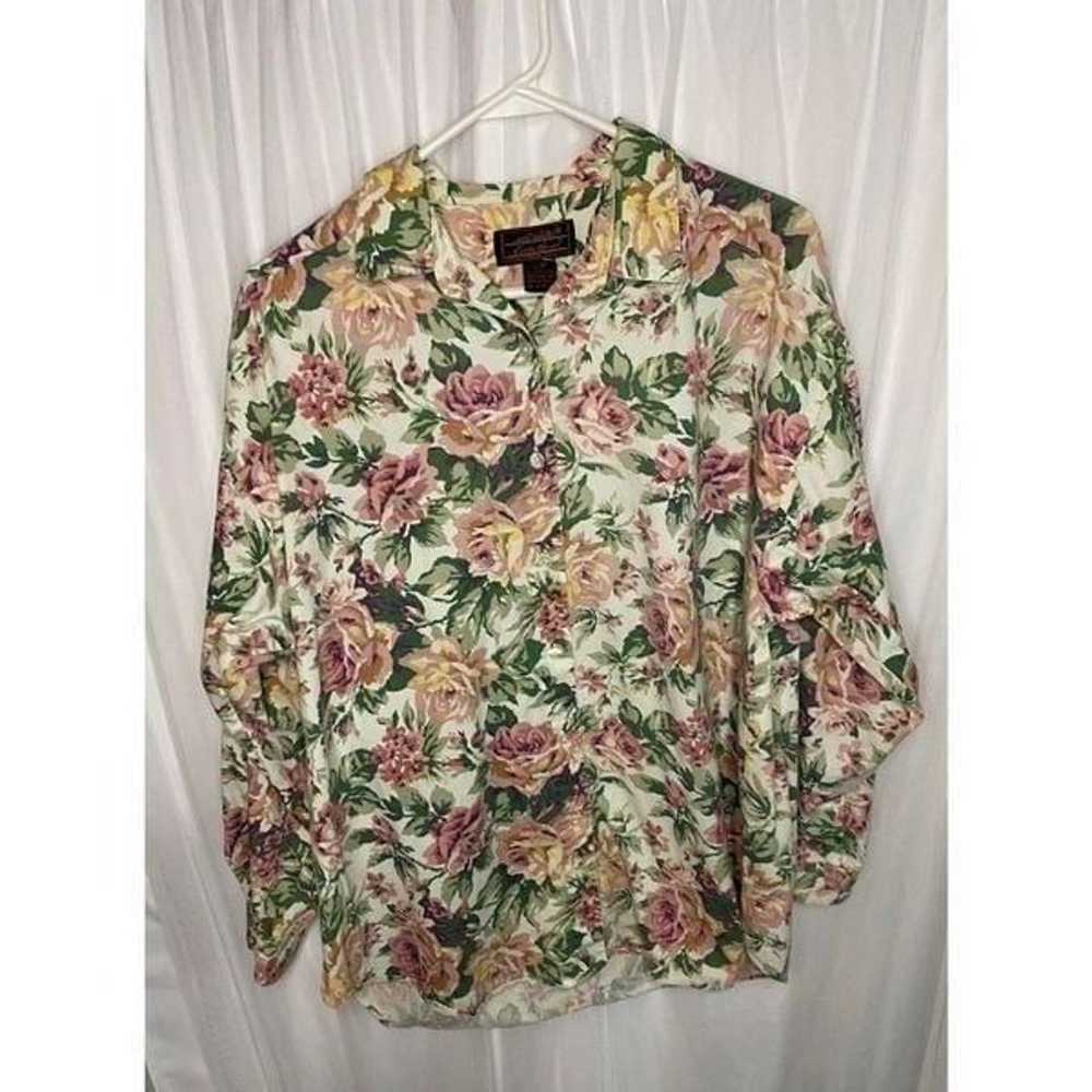 Vintage Eddie Bauer Floral Button Down - image 1