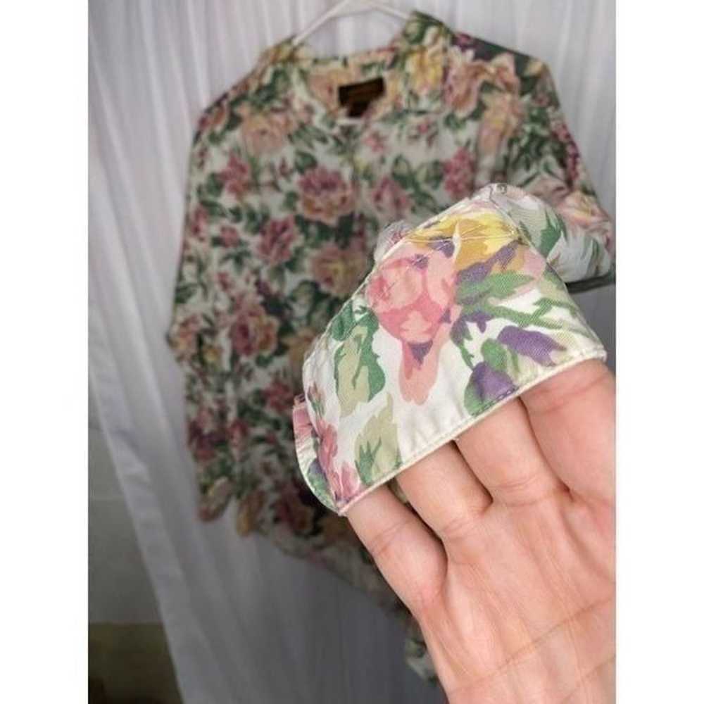 Vintage Eddie Bauer Floral Button Down - image 2