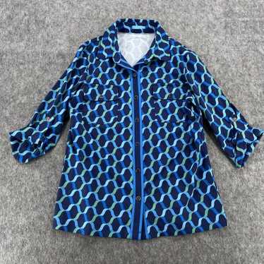 Vintage J. McLaughlin Womens Blue Abstract Brynn … - image 1