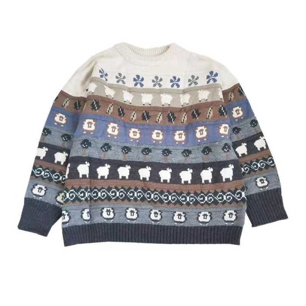 Vintage inspired sheep knit sweater top - image 5