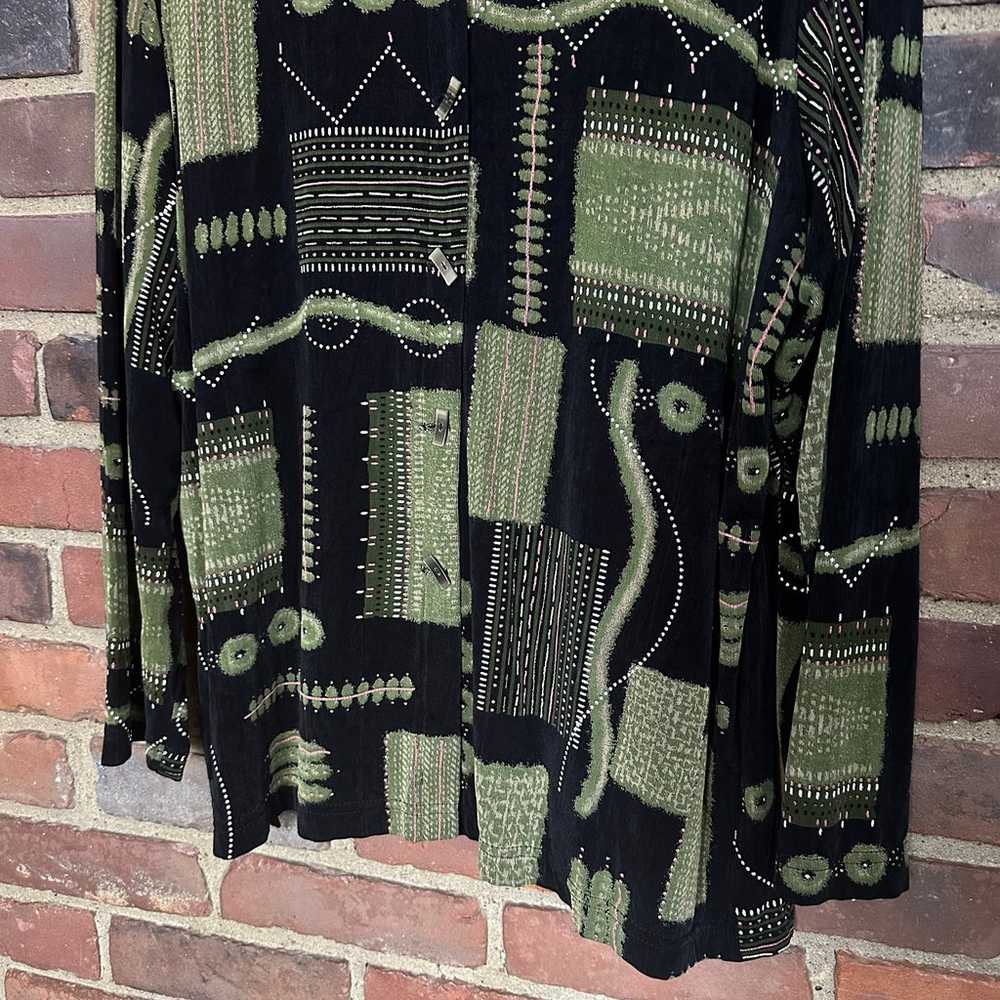 COLDWATER CREEK Tribal Print  Button Shirt -large… - image 2