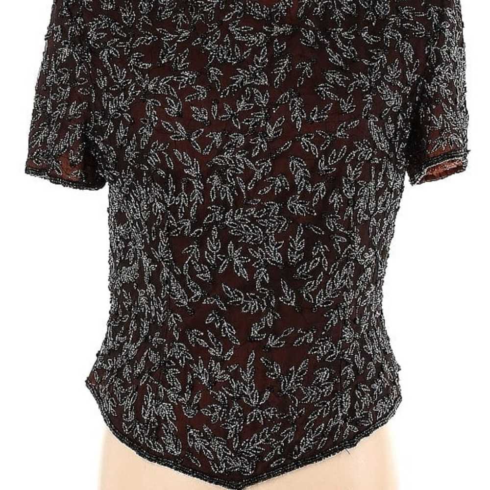 VTG. Silk beaded blouse - image 2