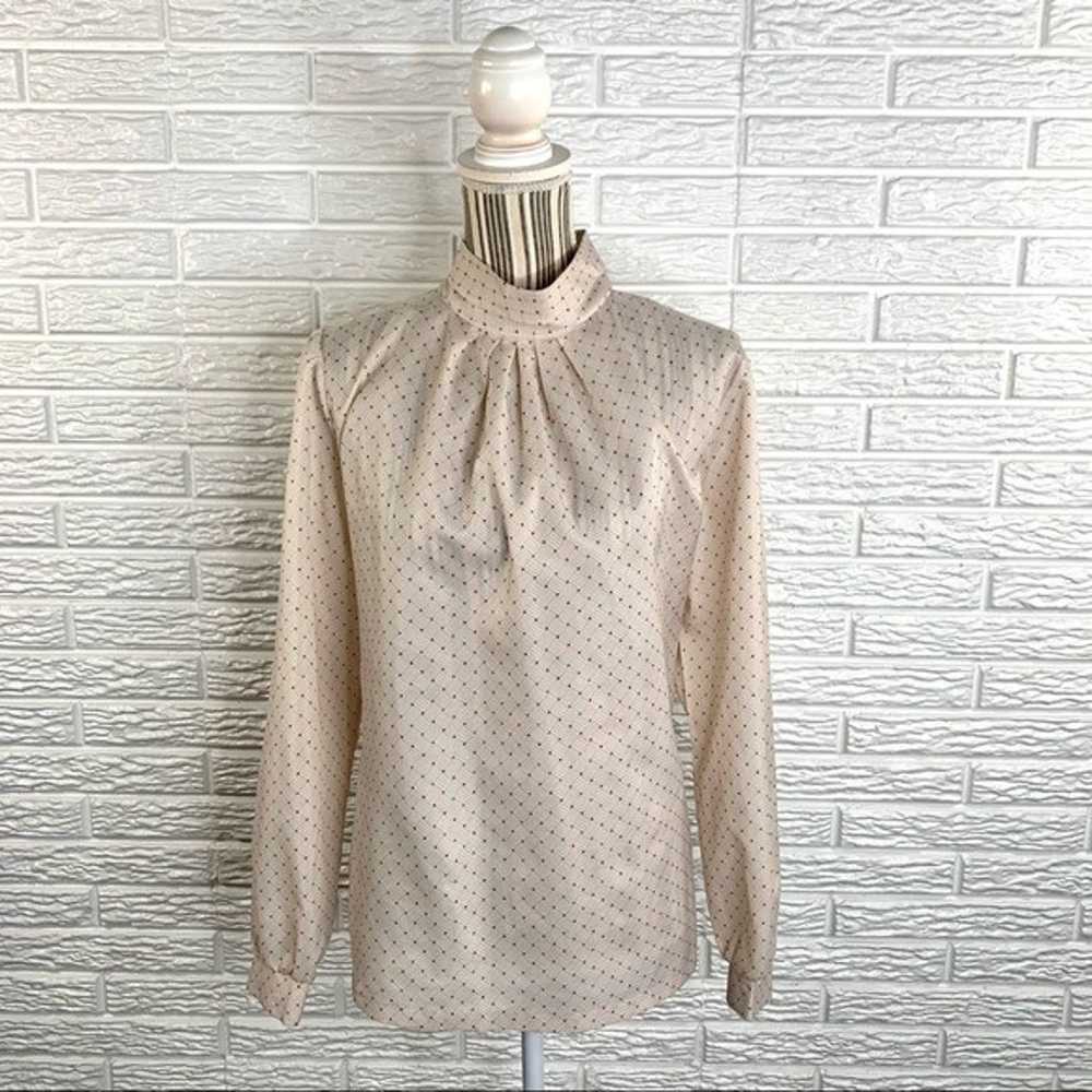 Vtg New Fashion Mock Turtleneck Blouse - image 1