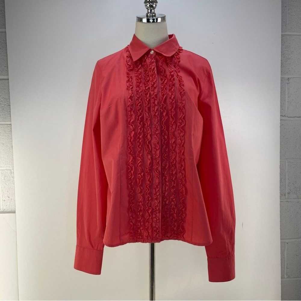 Liz Claiborne blouse size large color red orange … - image 1