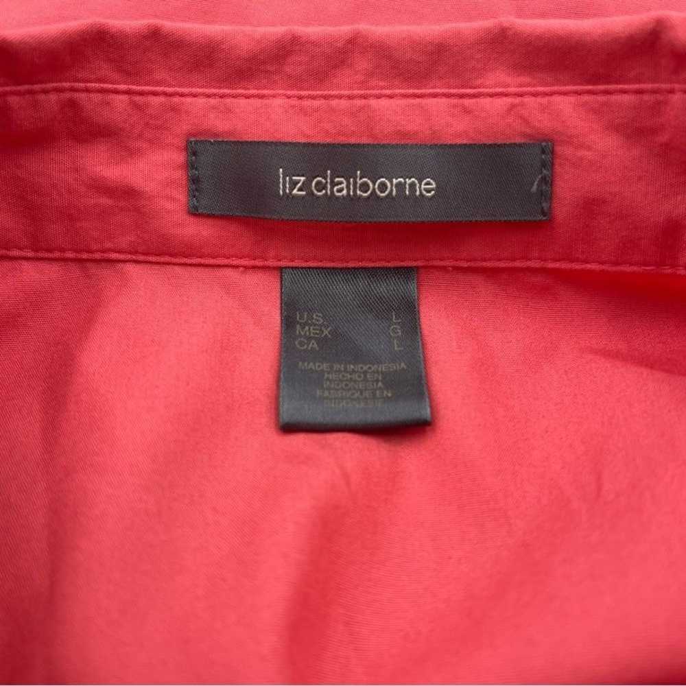 Liz Claiborne blouse size large color red orange … - image 3