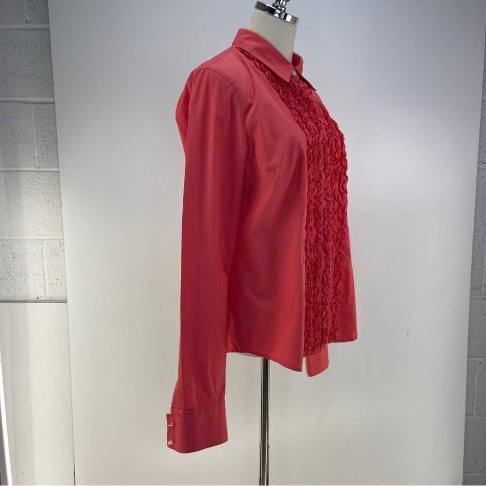 Liz Claiborne blouse size large color red orange … - image 4