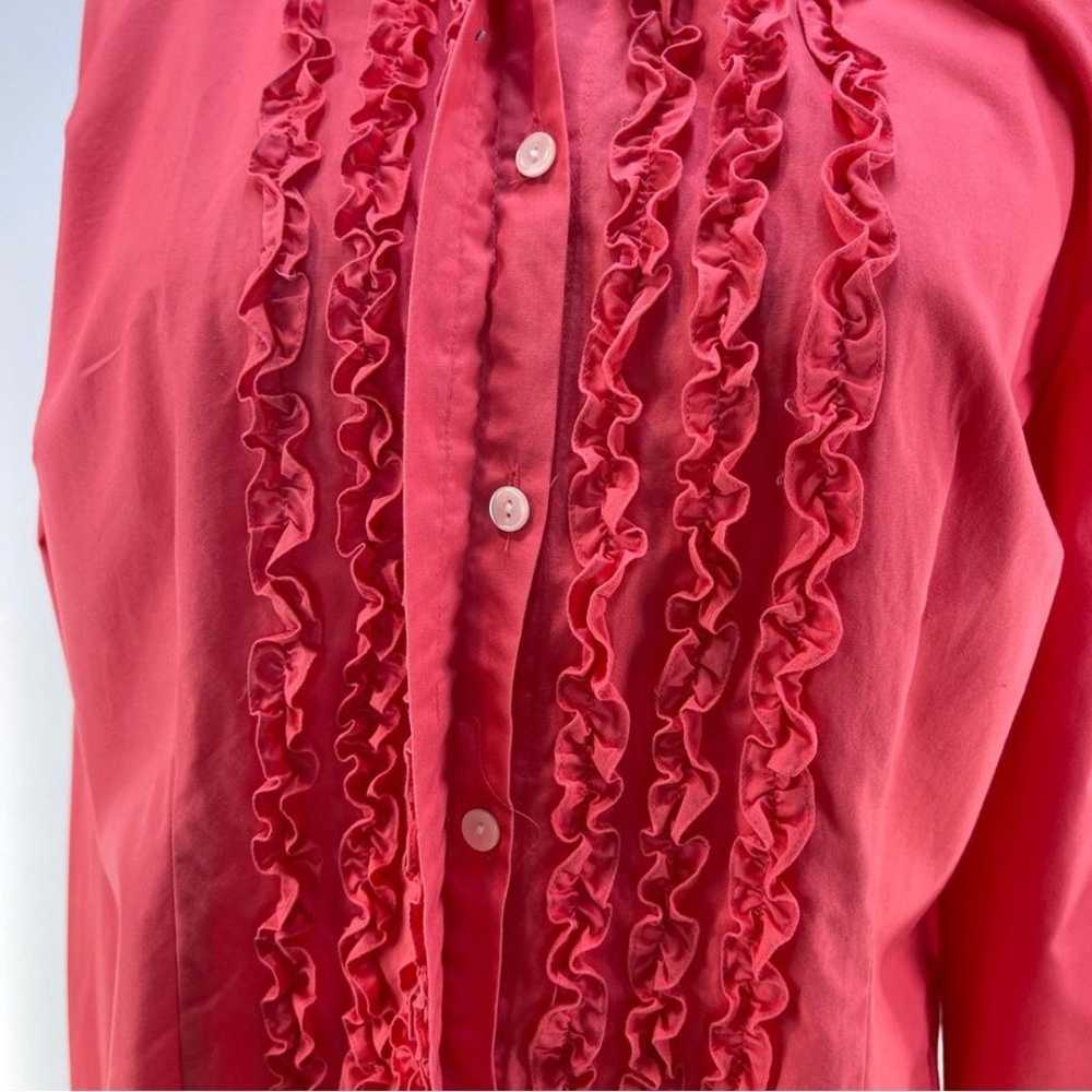 Liz Claiborne blouse size large color red orange … - image 7