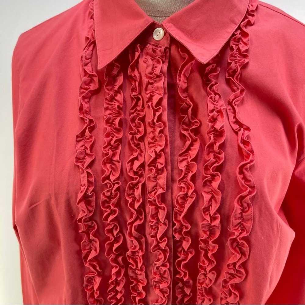 Liz Claiborne blouse size large color red orange … - image 8