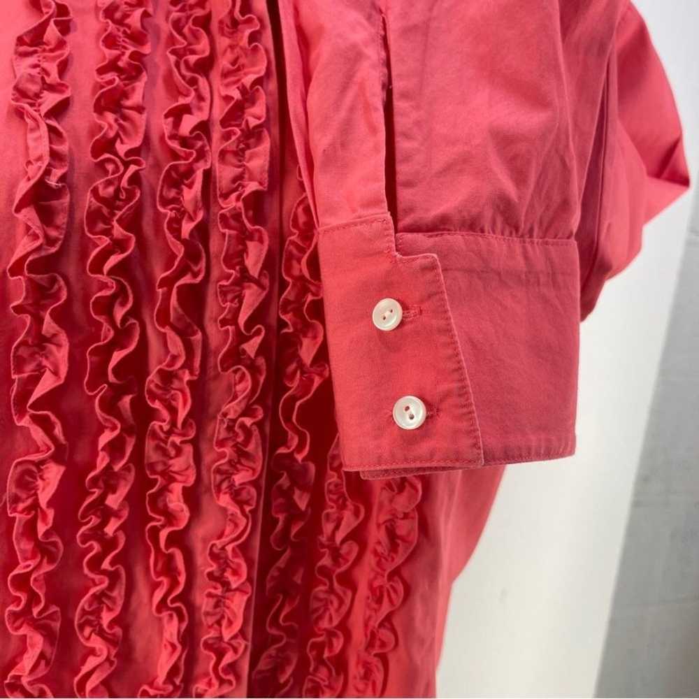 Liz Claiborne blouse size large color red orange … - image 9