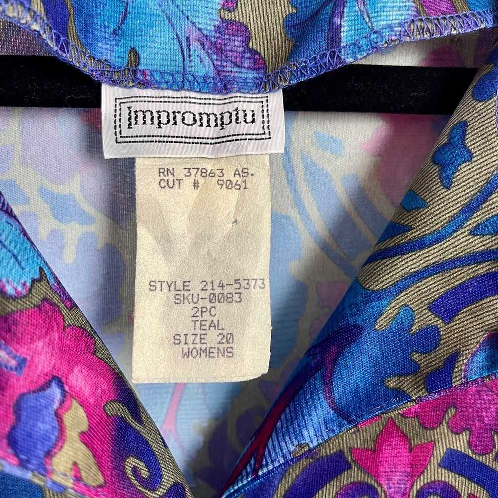 Ladies vintage silky cardigan funky 70s print - image 6