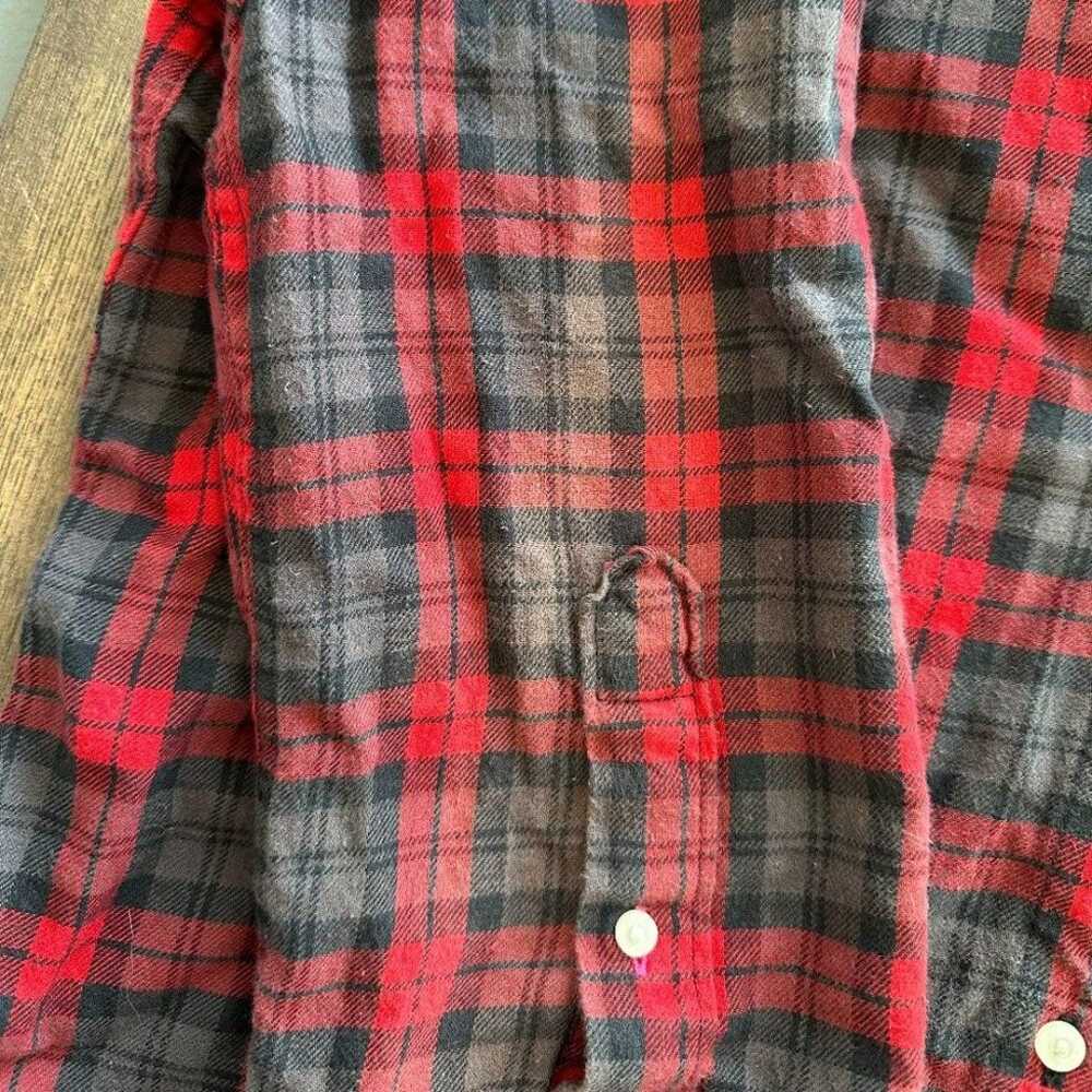 Y2K VS PINK Red Flannel Button Up Large Rhineston… - image 5