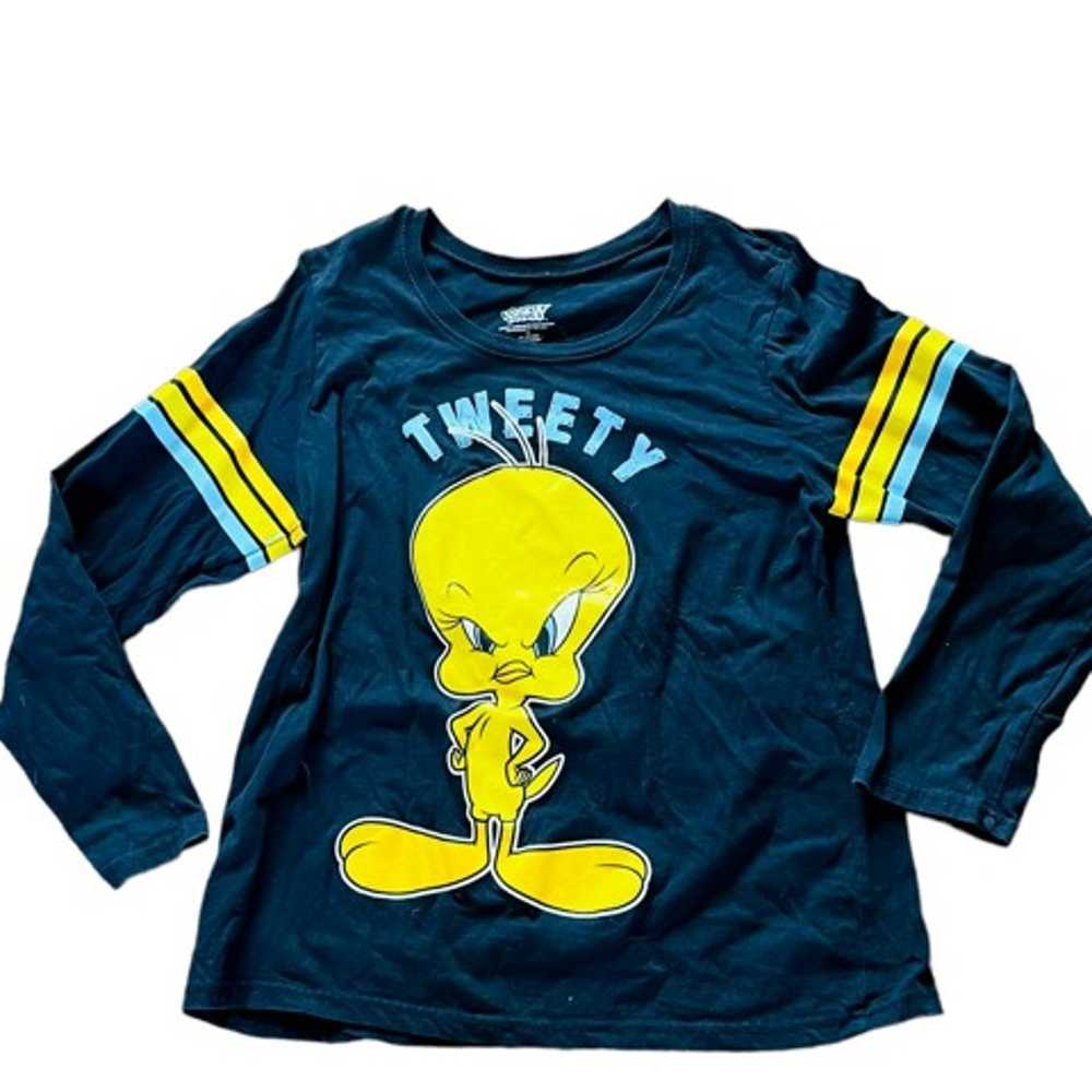 Tweety Bird T-Shirt Looney Tunes vtg Long Sleeve … - image 1