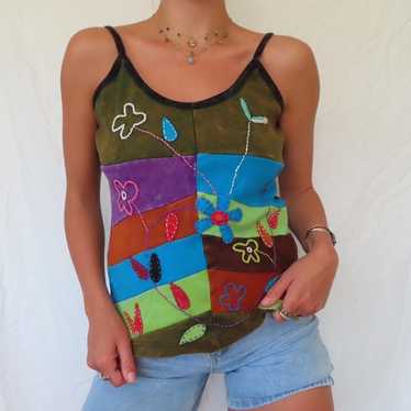 OM SAI RAM CRAFT HANDMADE HIPPY PATCHWORK TANK TO… - image 1