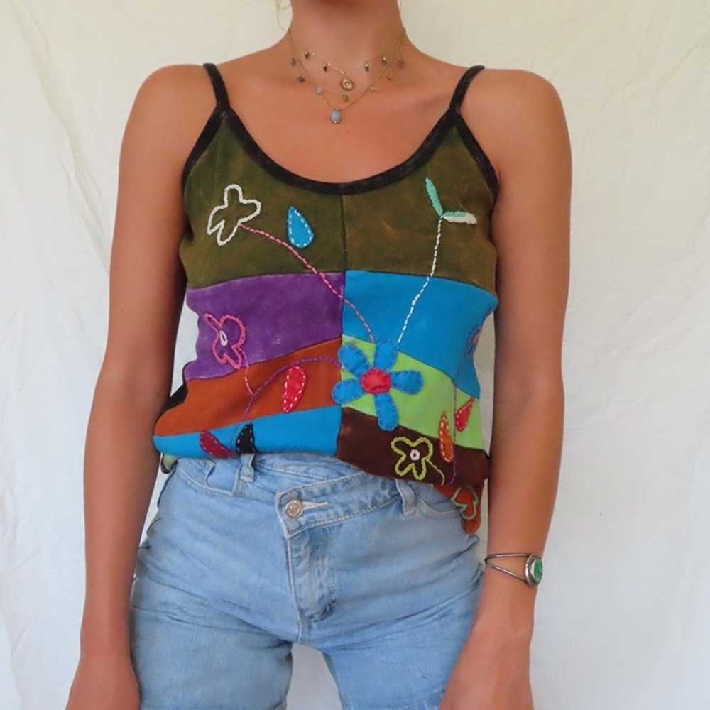 OM SAI RAM CRAFT HANDMADE HIPPY PATCHWORK TANK TO… - image 2