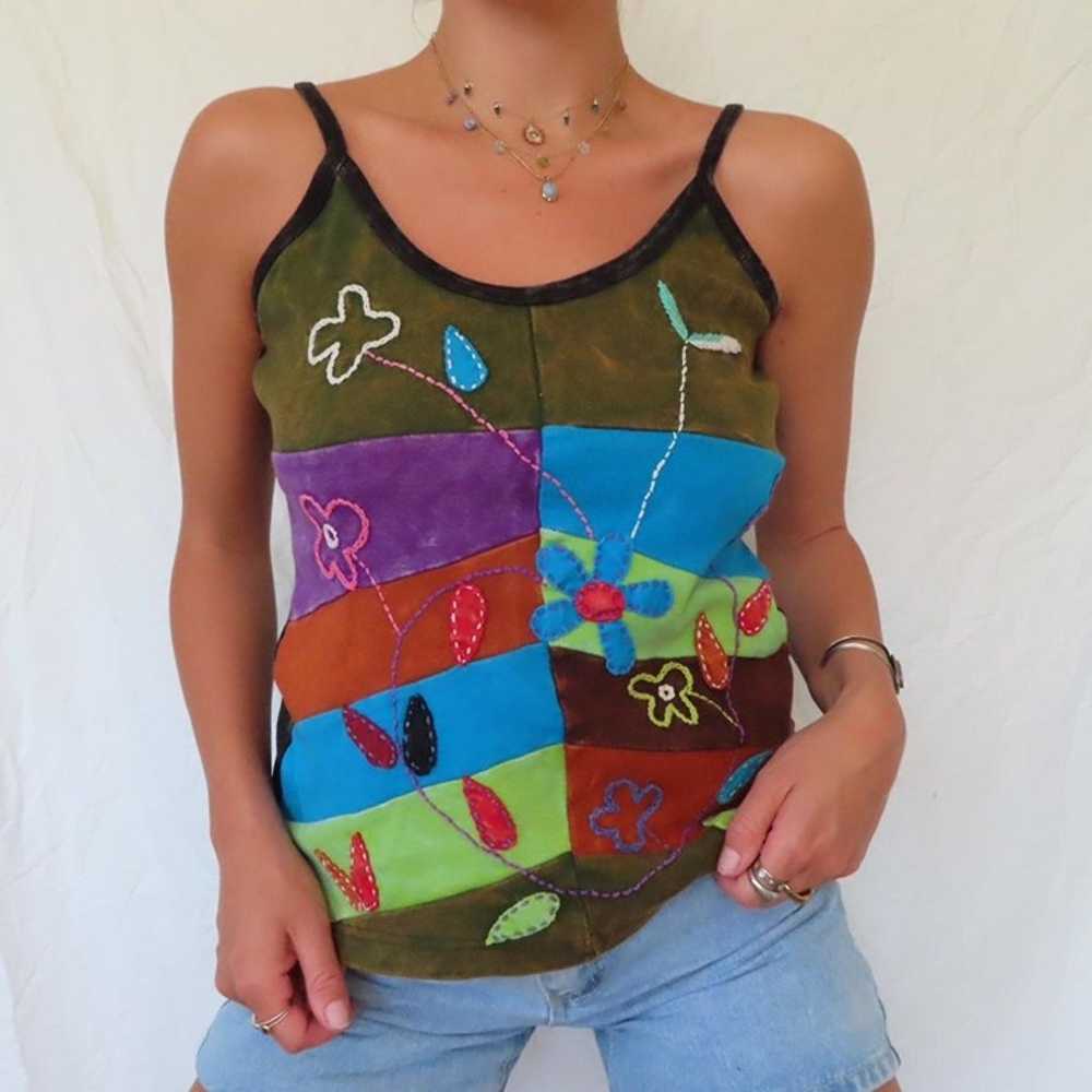 OM SAI RAM CRAFT HANDMADE HIPPY PATCHWORK TANK TO… - image 3