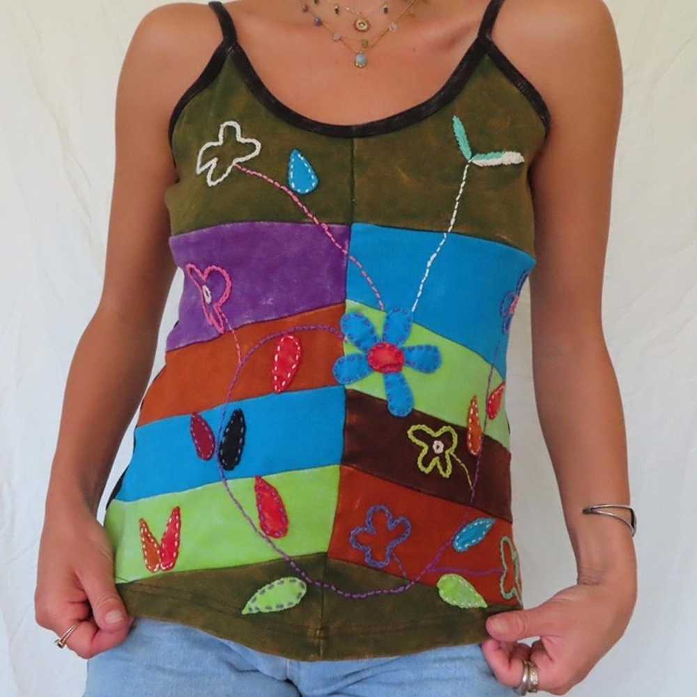 OM SAI RAM CRAFT HANDMADE HIPPY PATCHWORK TANK TO… - image 4