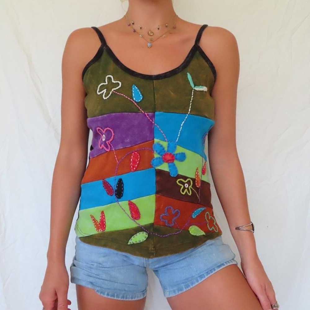 OM SAI RAM CRAFT HANDMADE HIPPY PATCHWORK TANK TO… - image 5