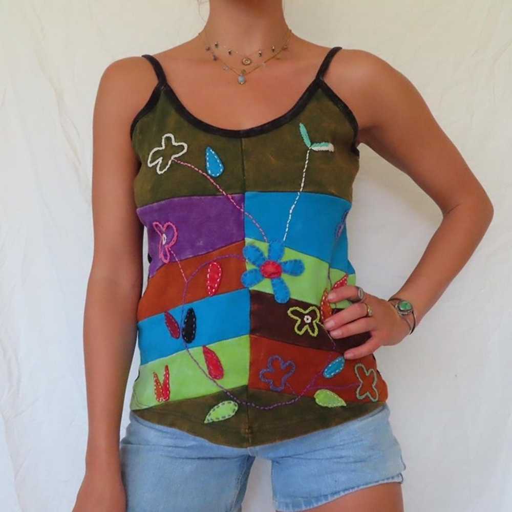 OM SAI RAM CRAFT HANDMADE HIPPY PATCHWORK TANK TO… - image 6