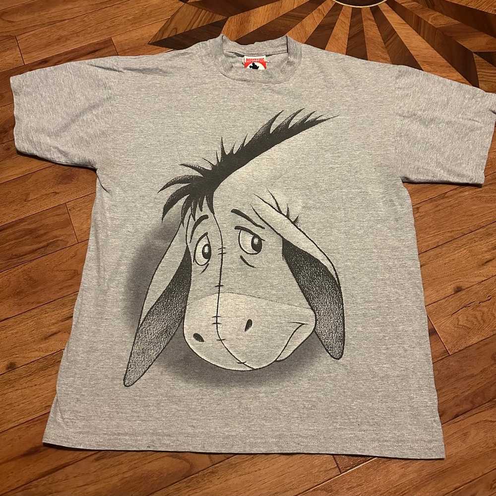 Vintage 90s Disney Eeyore Big Face T-Shirt Mickey… - image 1