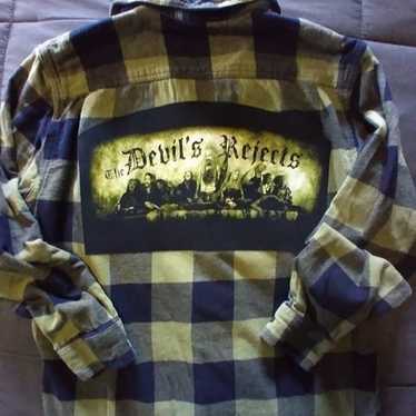 MY LOWEST PRICE! upcycled flannel shirt w/ vintag… - image 1