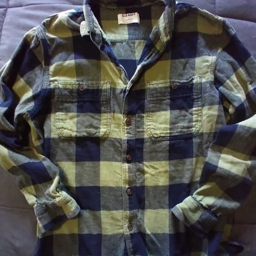 MY LOWEST PRICE! upcycled flannel shirt w/ vintag… - image 2