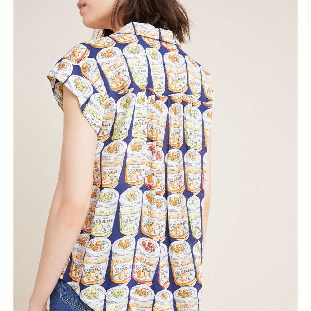 ANTHROPOLOGIE Colloquial Short-Sleeved Buttondown… - image 2