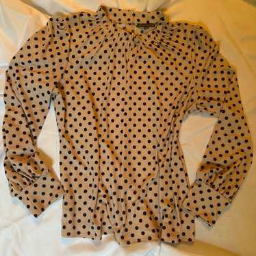 adrianna papell stretch long sleeve blouse large L - image 1