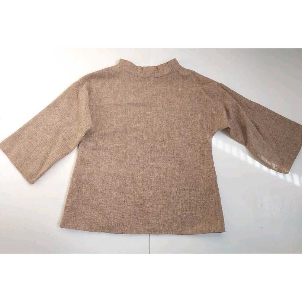 Vintage 1980s Orvis Tan Wool Mock Neck LS Top W/P… - image 8