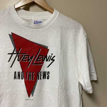 Vintage Huey Lewis shirt Concert shirt Band tee 1980s… - Gem