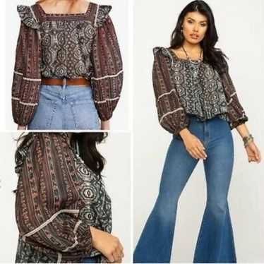 Free People Women's Multicolor Mostly Meadow Boho… - image 1