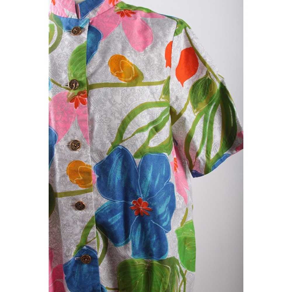 Colorful Muumuu Dress, Hawaiin, White, Multicolor… - image 4