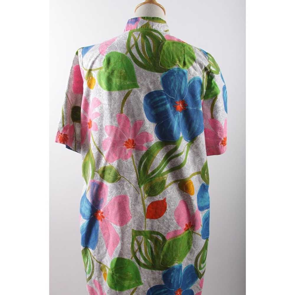 Colorful Muumuu Dress, Hawaiin, White, Multicolor… - image 5