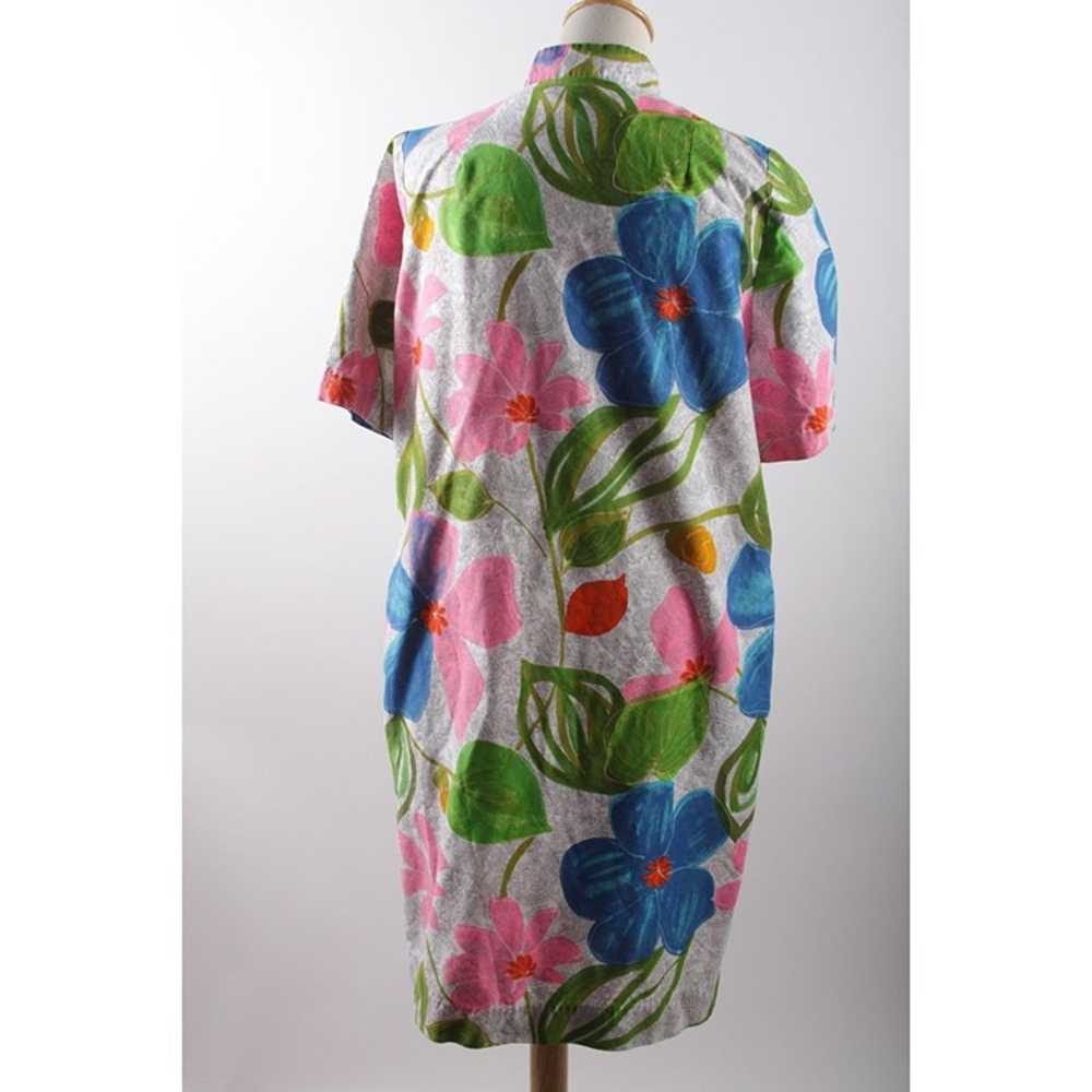 Colorful Muumuu Dress, Hawaiin, White, Multicolor… - image 6