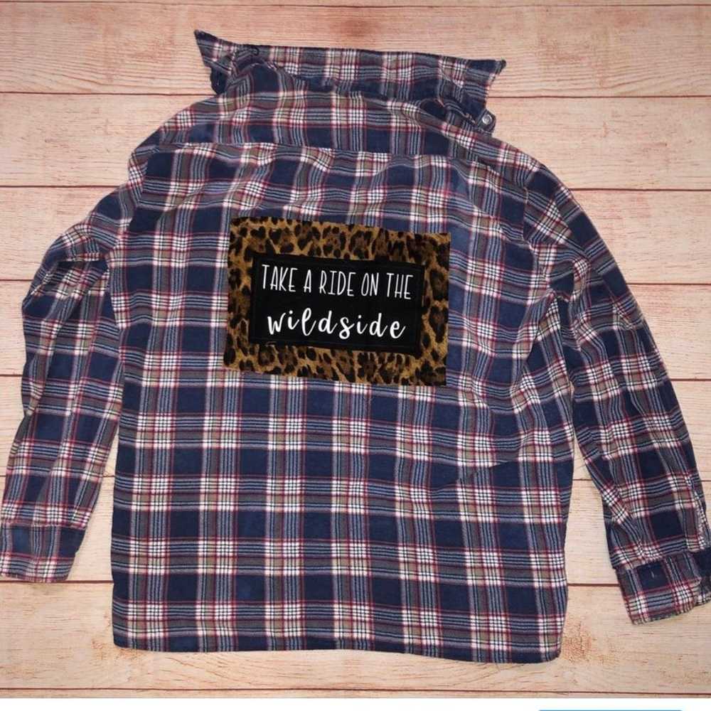 Motley crue distressed flannel - image 1