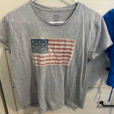 Vintage Ralph lauren American flag tee - image 1