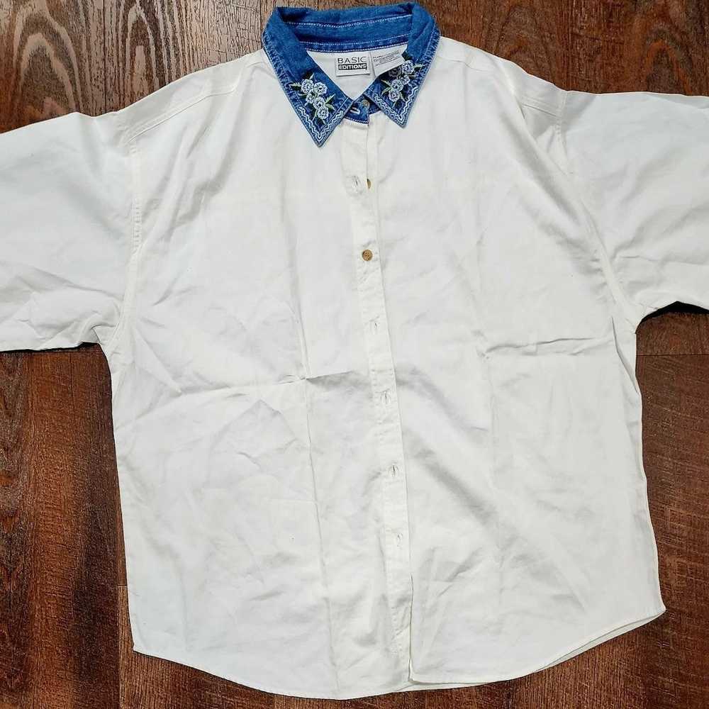 Vintage Basic Edition Long Sleeve Button Up - image 2