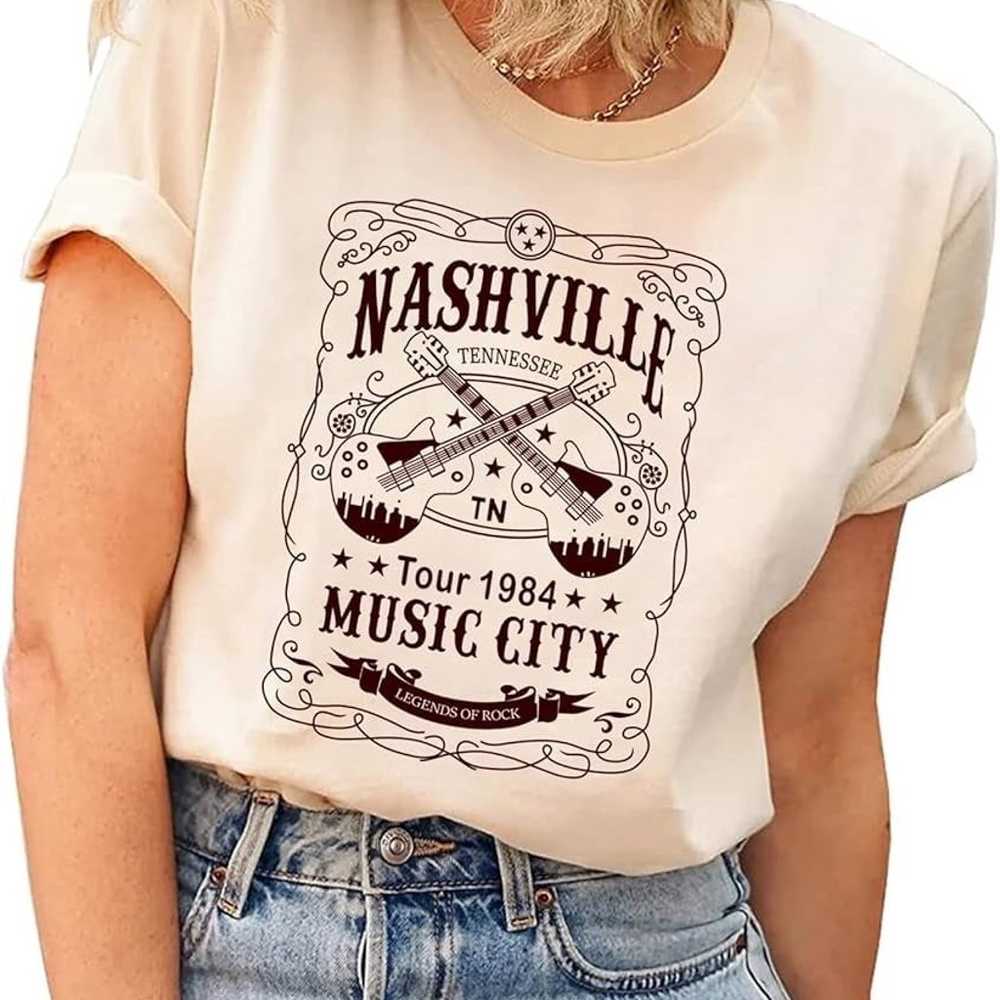 NWOT Nashville Graphic T-Shirt for Women Music Ci… - image 2