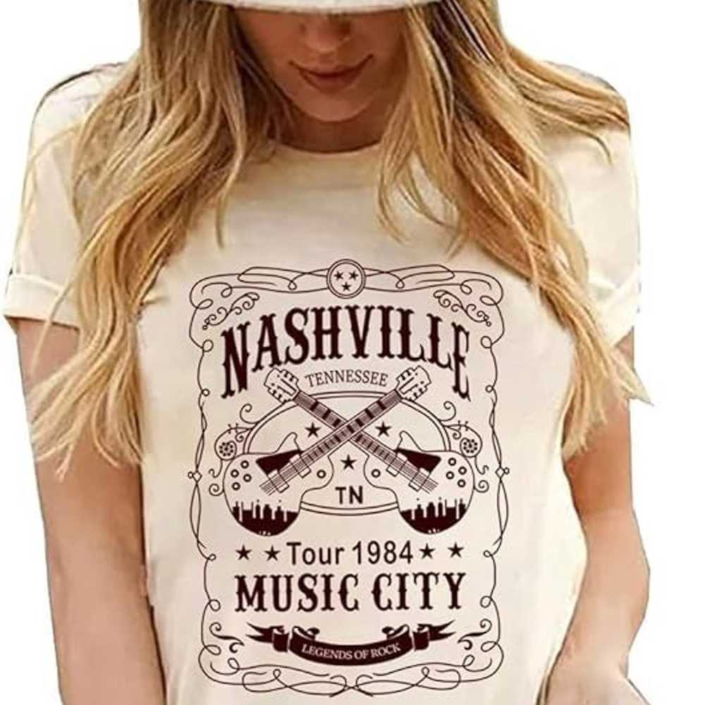 NWOT Nashville Graphic T-Shirt for Women Music Ci… - image 3