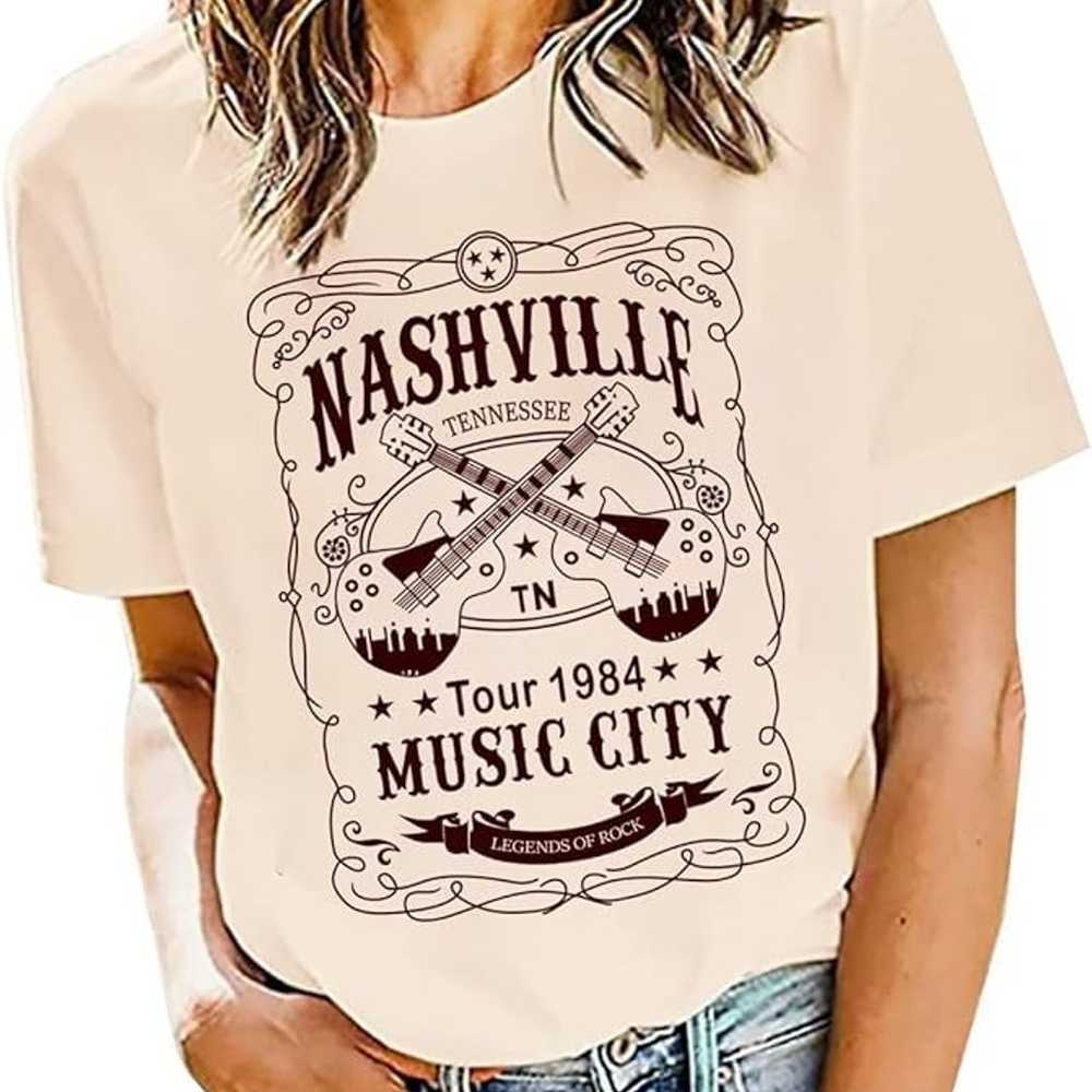 NWOT Nashville Graphic T-Shirt for Women Music Ci… - image 4