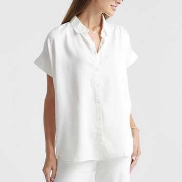 Quince Vintage Wash Tencel Camp Shirt white XL - image 1