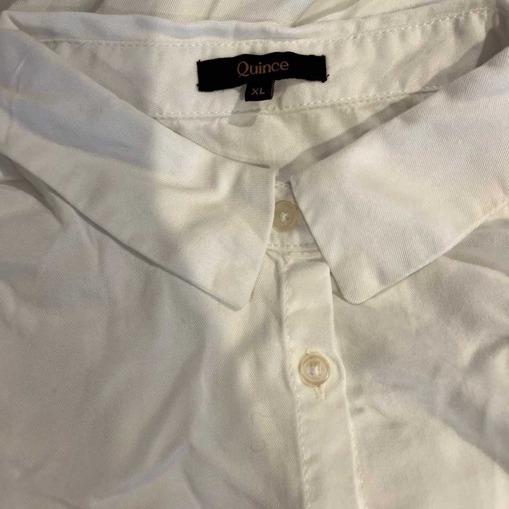 Quince Vintage Wash Tencel Camp Shirt white XL - image 4