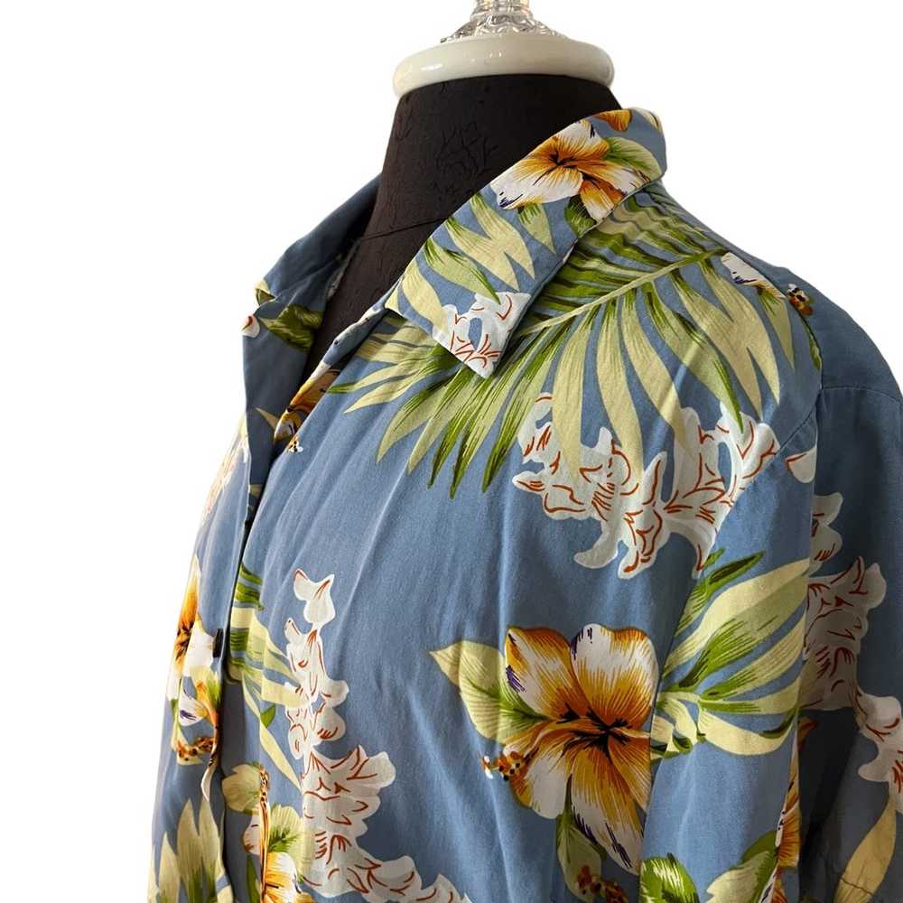 Two Palms Vintage Hawaiian Shirt Blouse Rayon XL - image 3