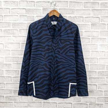 Oamc OAMC Men's Button Down ZEBRA Shirt Blue Prin… - image 1