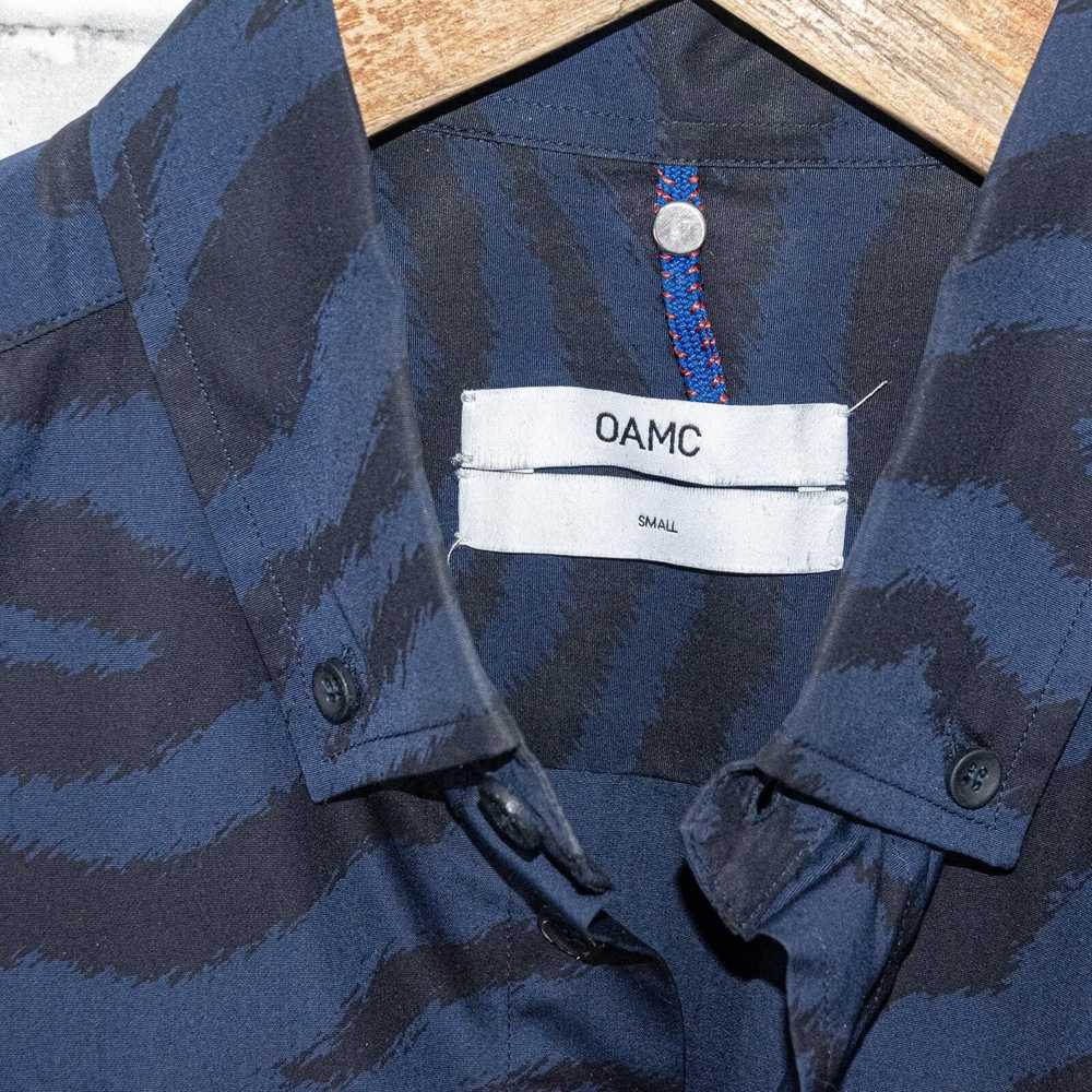 Oamc OAMC Men's Button Down ZEBRA Shirt Blue Prin… - image 3