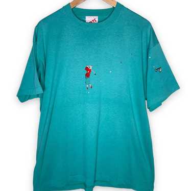 Vintage 90s Embroidered Golf T-shirt  Made in the… - image 1