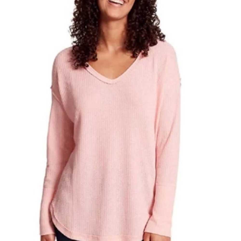 Vintage America Women’s V-Neck Long Sleeve Waffle… - image 11